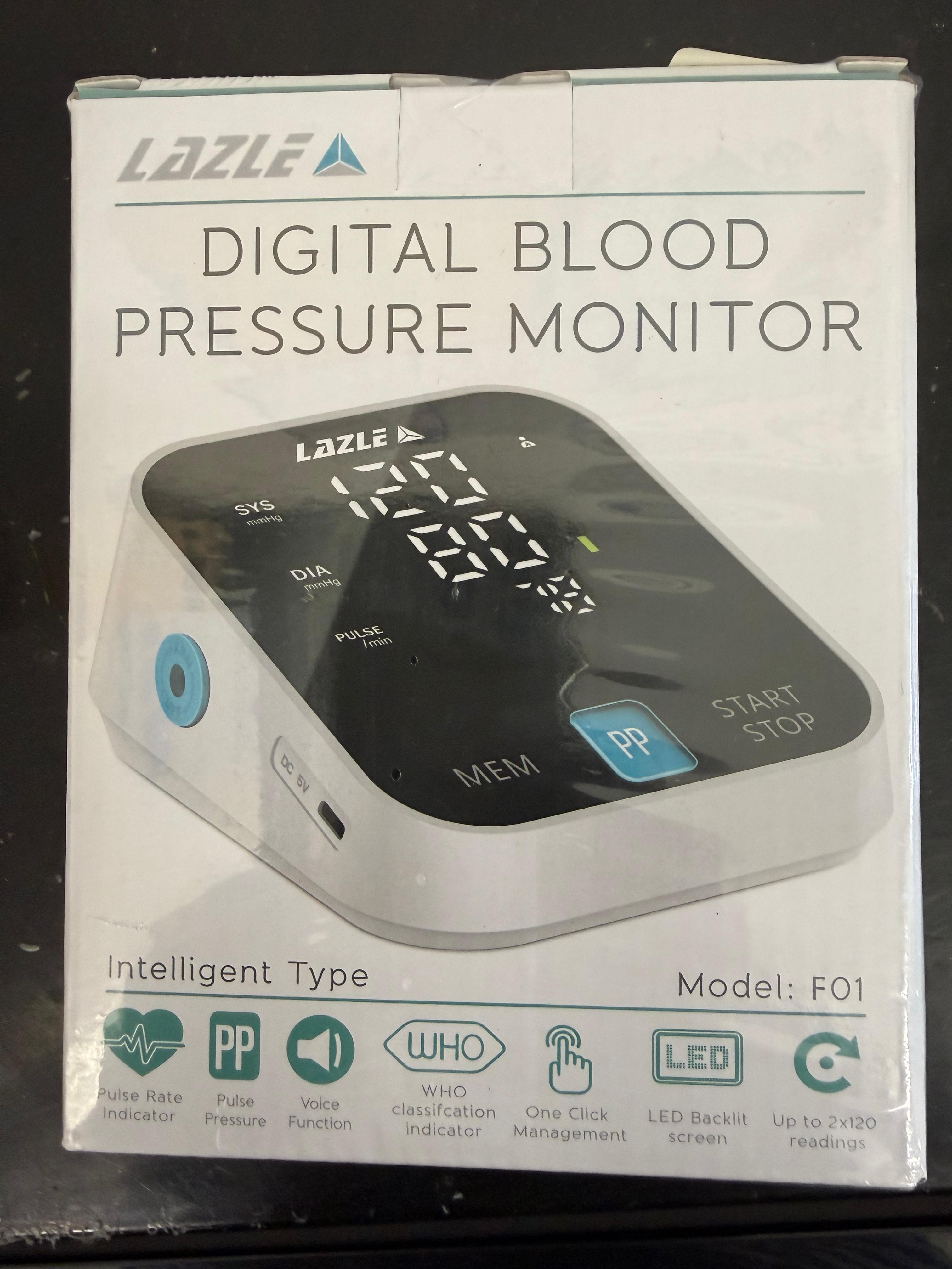 Digital upper arm blood pressure monitor for home use