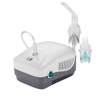 Compact compressor nebulizer for respiratory therapy